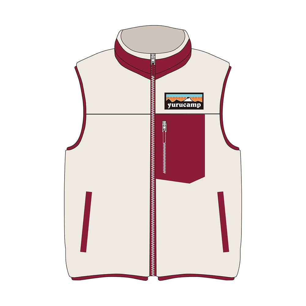 ゆるキャン△ ふじさんロゴ　ボアジャケット　XL ナチュラル　コート　なでしこ ゆるキャン△ふじさんロゴ ボアジャケット